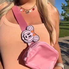 Pastel Pumpkin Minnie Mouse Body Bag Charm