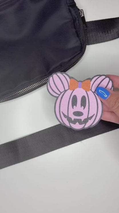 Pastel Pumpkin Minnie Mouse Body Bag Charm