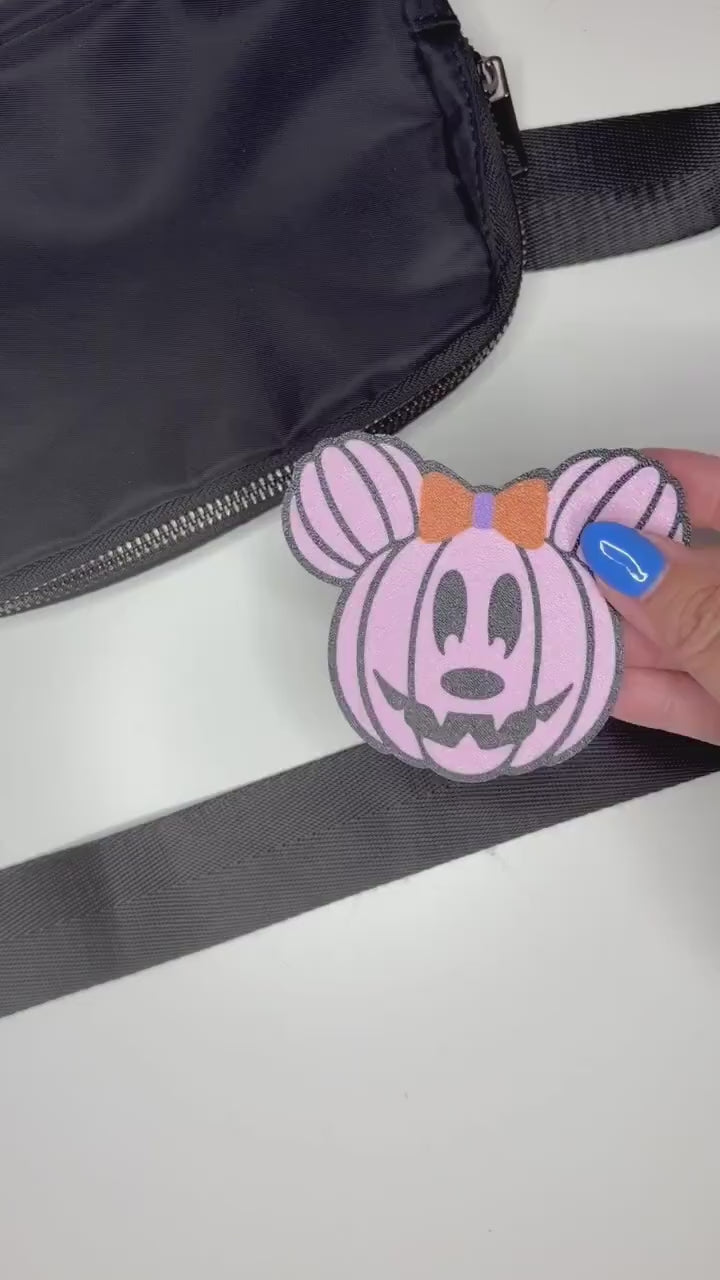 Pastel Pumpkin Minnie Mouse Body Bag Charm
